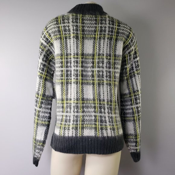 NWT Nine West plaid Boxy soft knit sweater plaid pattern - Picture 3 of 7